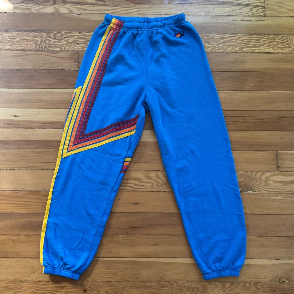 Aviator Nation orange stripe sweatpant